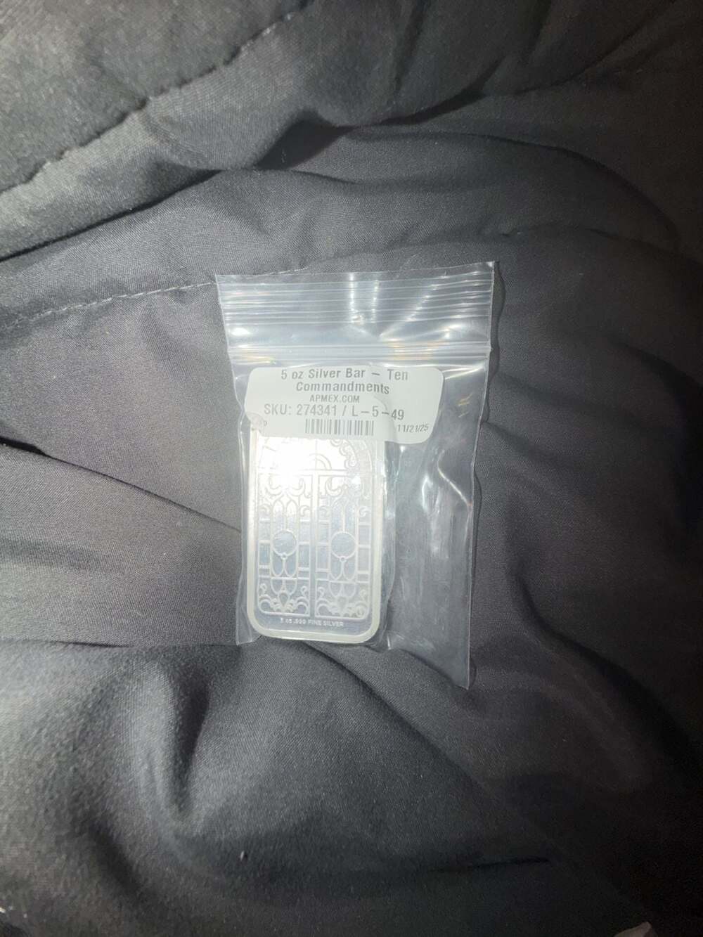 5 oz Ten Commandments .999 Fine Silver Bar